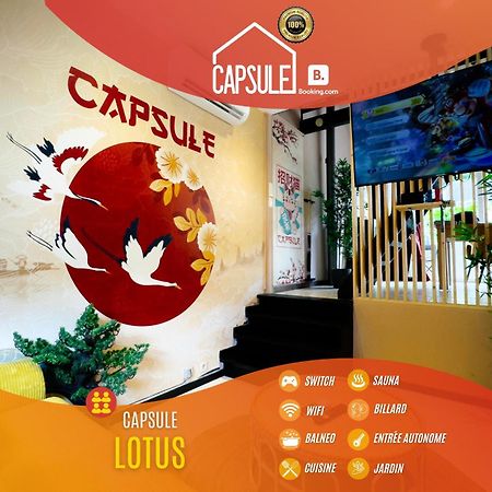 Capsule Lotus-Balneo-Sauna-Billard-Nintendo Hastiere-par-dela Zewnętrze zdjęcie